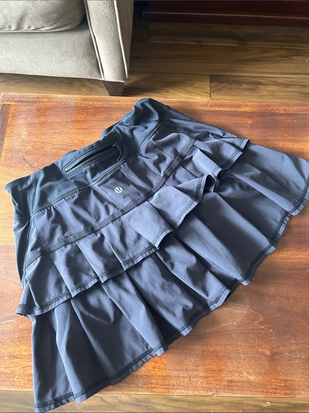 lululemon athletica Black Ruffled Skort